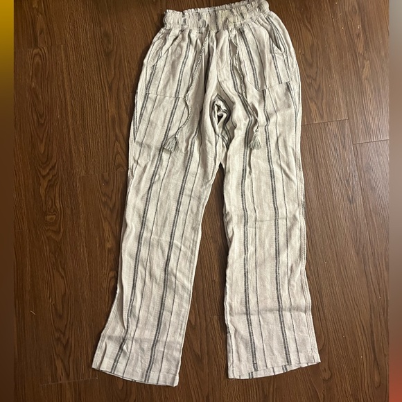 striped linen pants - Picture 1 of 4